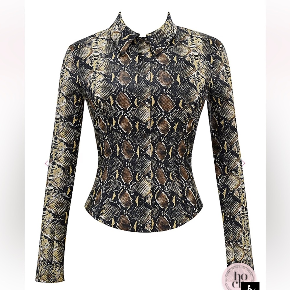 House of CB Vani Snake Print Fitted Jacket Size XS